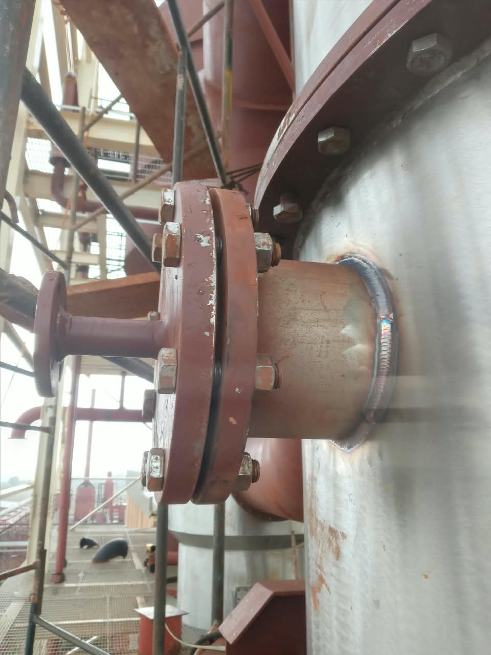 Solda de flange — KGM e Stemmil, obra Brejeiro